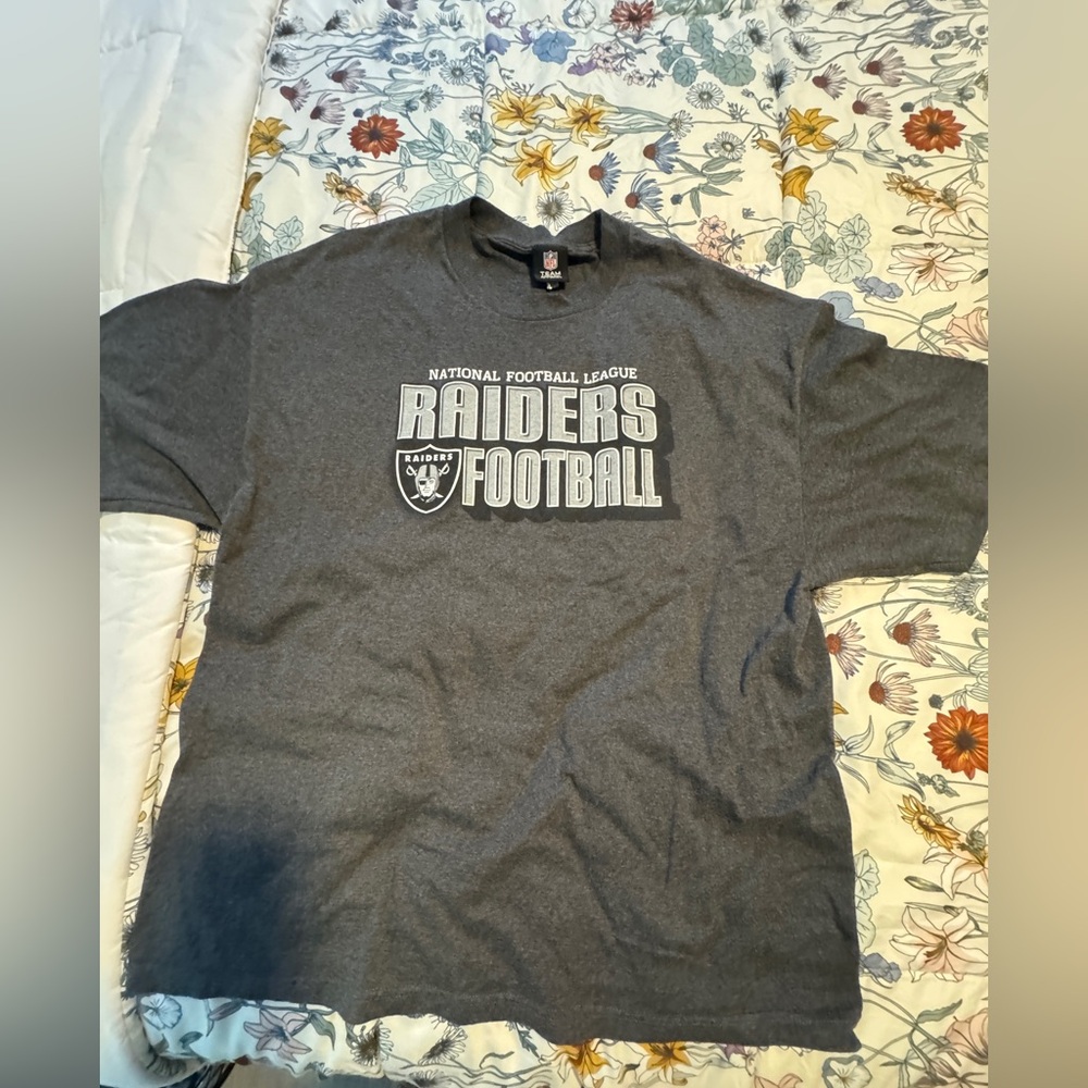 NFL Team Apparel Raiders Gray Tee